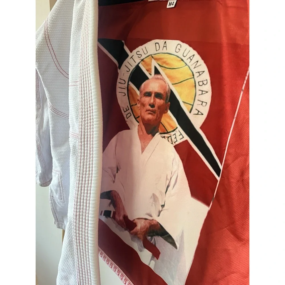 Zen Ki-Monos Enson Inoue BJJ Gi Size M4 White Samurai Sublimated Rashguard Kimon